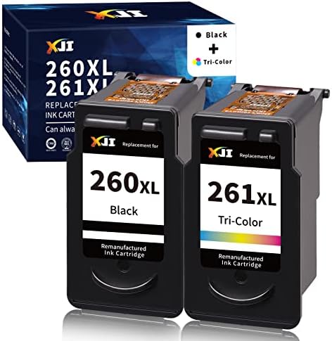 Xji 260 XL 261 XL prerađeni kertridži sa mastilom zamena za Canon PG-260xl CL-261xl 260 261 paket vrednosti crne i boje, za Pixma