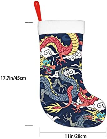 Austenstern Božićne čarape oblačno zmaj Kina Japanski dvostrani kamin Viseći čarape
