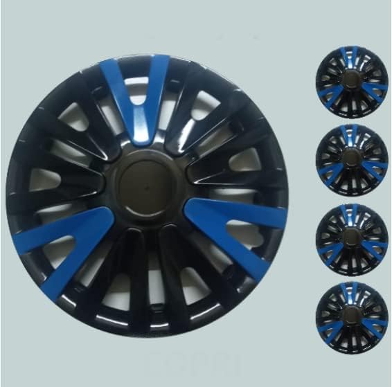 Coprit set poklopca od 4 kotača 13-inčni crno-plavi hubcap snap-on fits mazda