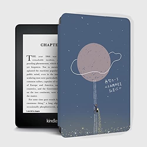 Wunm Studio Case za 6,8 Kindle Paperwhite 11. generacija 2021 - omot knjige sa automatskim buđenjem/spavanjem za Kindle Paperwhite 5 2021 Potpisno izdanje Ereader,romantika za slijetanje na Mjesec
