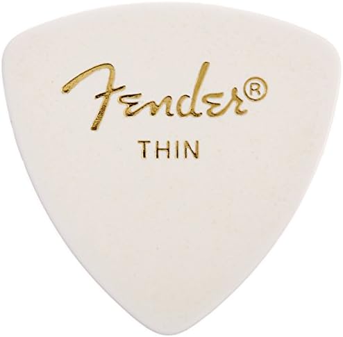Fender Classic Celuloid Gitara Picks 346 Oblik, Bijela, Tanka, 12-Pack