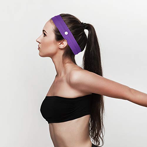 WILLBOND 16 komada elastične trake za glavu sa dugmetom Yoga sportska traka za glavu znoj neklizajuća medicinska sestra trake za glavu