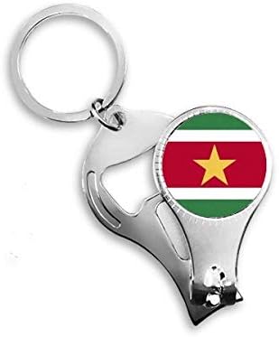 Surinam Nacionalna zastava Južna Amerika Država Nail Nipper prsten ključeva za ključeve za boce za boce Clipper