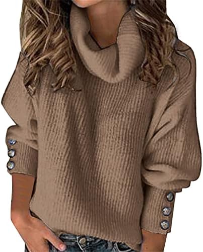 Ženski džemperi Pulover Zimski casual dugih rukava ovratnik s visokim vratom Labavi pleteni pleteni gornji džemper