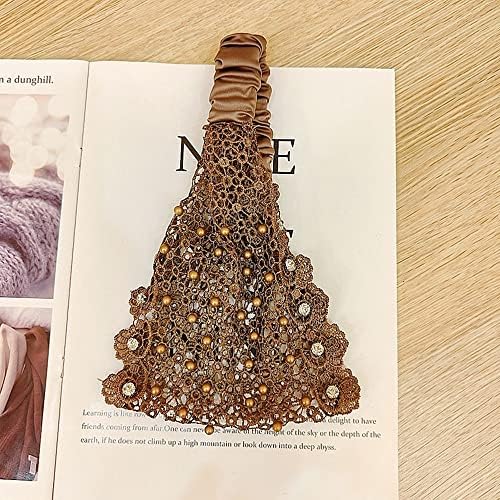 MinLia Retro Wide Rhinestone Cover traka za glavu za glavu za kosu Rhinestone Cover Head Pearl Headwear za žene