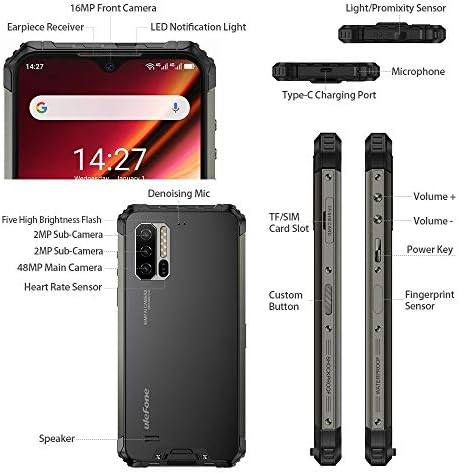 China Brand Mobitel Armor 7 Robušni telefon, 48MP kamera, 8GB + 128GB, trostruki leđa, IP68 / IP69K Vodootporni otporni na udarcu