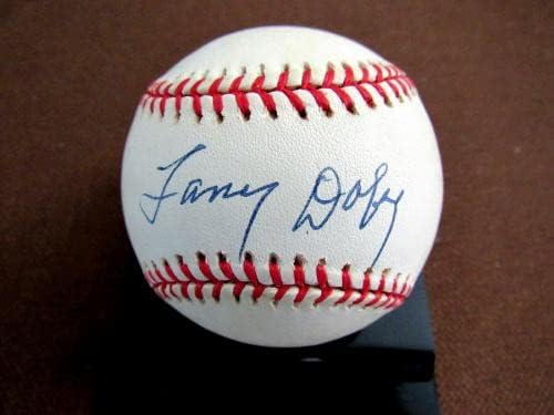 Larry Doby Cleveland Indijanci Hof potpisao je auto vintage oal bejzbol JSA Autentično - autogramirani bejzbol