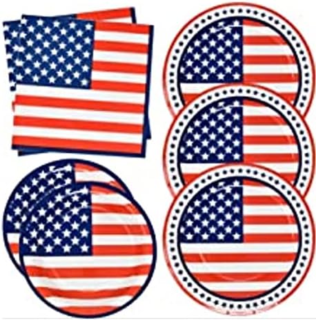 Jedinstvena USA zastava za ručak Papir salvete, 6,5 x 6,5, višebojni