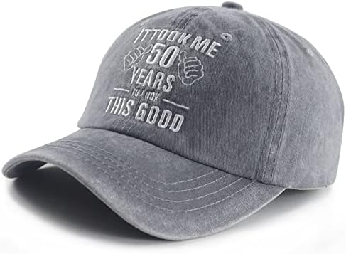 Nxizivmk Trebalo mi je 50 godina da pogledam ovaj dobar šešir za žene muškarce, smiješni podesivi vez 50. rođendan bejzbol kapa