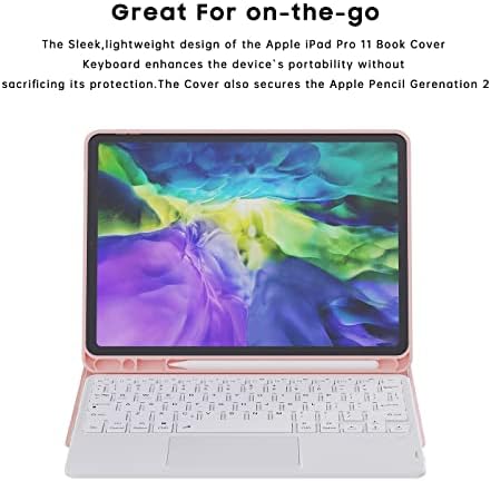 Torbica za tastaturu za iPad Pro 11 inča-Smart Wireless vodootporna odvojiva tastatura za Tablet Touchpad Tastatura sa držačem olovke - za iPad Pro 11 4th/3rd/2nd/1st/ iPad Air 10.9 inch 5th/4th Gen tastatura Pink