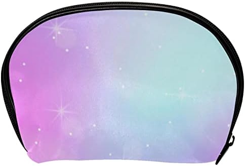 Tbouobt Torba za šminku Travel Cosmetic torba torbica torbica sa patentnim zatvaračem, ljubičaste ružičaste plave ripple linije moderne