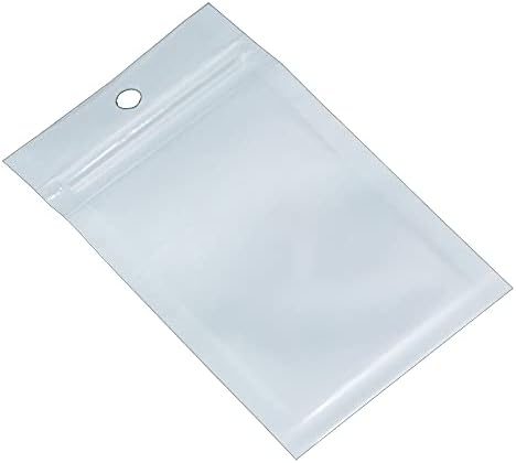 Chic & TNK 100pcs Mali bijeli / čistim zatvaračem plastične vrećice sa patentnim zatvaračem prozirna ziplock poli torba visi rupa