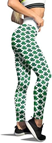 IIOUS St.Patrick's Day zelene gamaše za žene visoke struk tekuće joge milama blagoslovljene i sretne četkice za vježbanje hlače