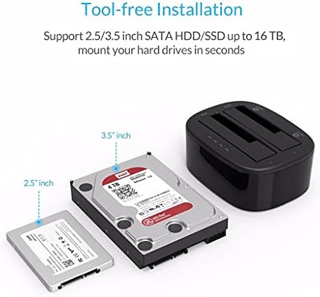 TREXD Dual Bay HDD priključna stanica sa Offline kloniranjem SATA na USB 3.0 eksterni hard disk priključna stanica za 3.5/2.5 HDD SSD