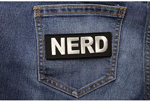 Nerd Patch - 4x1,5 inča. Vezeno gvožđe na zakrpu