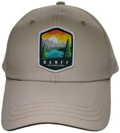 Tata šešir muškarci žene - bejzbol adustable kapa - banff nacionalni park tkani flaster