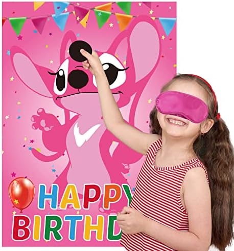 Lilo i Inspired Stitch potrepštine za rođendanske zabave, zakačite nos na Anđela, igricu za rođendansku zabavu, veliki Poster za Lilo