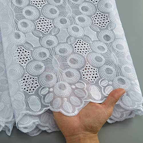 KAJURUI Afrička čipkasta tkanina francuski til pamučna tkanina 5 metara Švicarska Voile čipkasta tkanina za vjenčanje