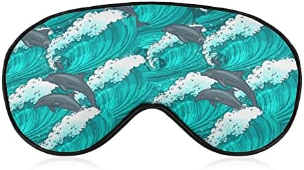 Morski valovi dolfina mekana maska ​​za oči efektivno sjenčanje maska ​​za vrijeme spavanja udobnost zaveza sa elastičnim podesivim