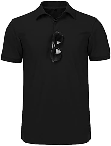 Mala ljepota Muška golf majice kratki rukav Pique Polo majice vlagu Wicking Ležerne prilike ovratnike