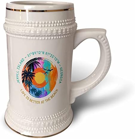 3drose Jekyll Island, Gruzija. Život je bolji u krugu plaže ... - 22oz Stein krigla