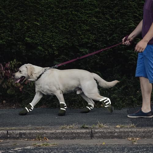 FURTIME pseće cipele štitnici za šape za male srednje velike pse čizme sa reflektirajućim trakama robusni protuklizni gumeni đon za