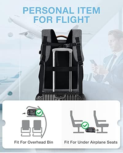 BAGSMART putni ruksak za Laptop, 40L proširivi ruksak za nošenje odobren od avio kompanije sa kockama za pakovanje, vodootporan Weekender