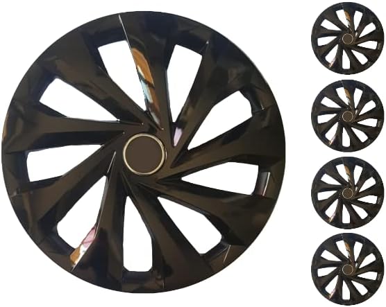 Coprit set poklopca od 4 kotača 13-inčni crna Hubcap Snap-on Fits Toyota Yaris Prius