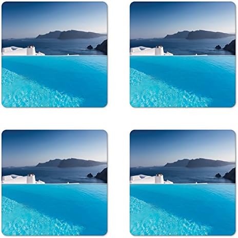 Lunable Svjetionik Coaster set od 4, svjetionika za reflektor svjetionika kroz morski zrak noću nebeski toranjski navodnici, kvadratni