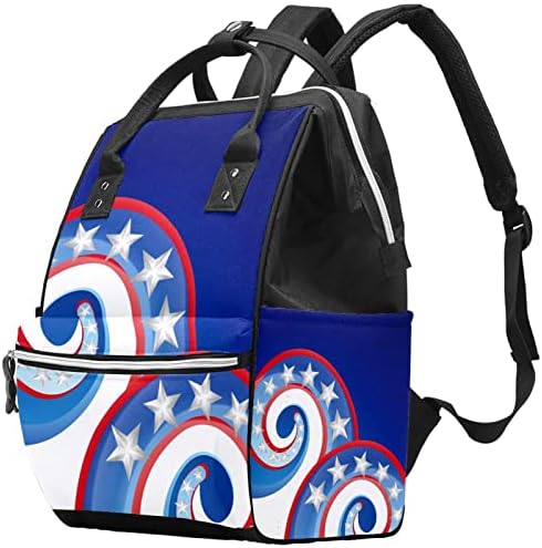 Kreativna američka dodatka za dan obrasca pelena ruksak backpack Baby Nappy Promjena torbe s više funkcija Veliki kapacitet Putna