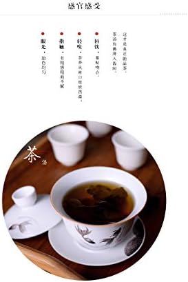 Porculan Gaiwan 8oz Teacup bijeli ostakljeni Tureen Chinese Sancai Cover Bowl Sacer Cup Saucer set