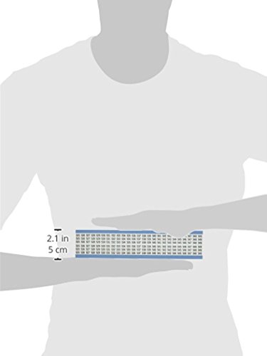 Brady WM-525-549-PK Vinilna tkanina koja se može repozicionirati, crno na bijelo, kartica žičanih markera za uzastopne brojeve