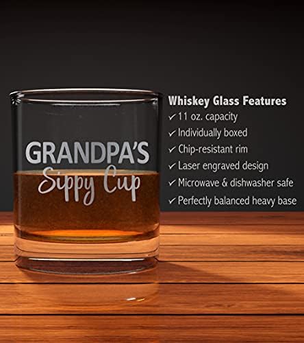 Dedina SIPPY šolja po meri personalizovana čaša za viski-Laser sa ugraviranim urezanim smešnim poklonom za tatu ujaka dedu