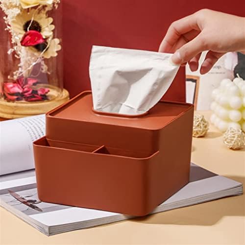 Ydxny crvena kutija za maramice držač za stolne salvete futrola jednostavna elegantna kutija za odlaganje papirnog papira za kućni