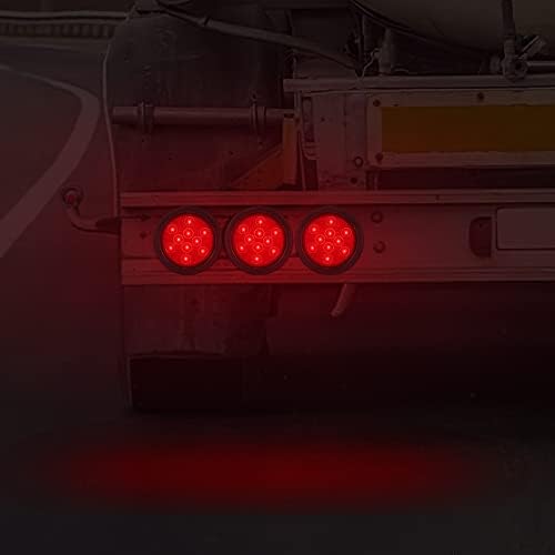 16 kom okrugla LED zadnja prikolica od 4 inča, 10 LED Markerska svjetla za prikolicu vodootporna 12v svjetla za zaustavljanje kočnice
